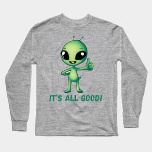 Alien Flashing a Thumbs Up Long Sleeve T-Shirt